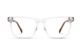 Grace Clear, Square Clear Acetate Glasses - Front