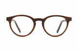 Cheer Rose, Retro Round Rosewood Glasses - Front