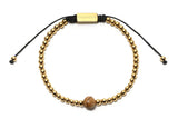 Gold Bead Bracelet Macrame