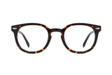 Fierce Black, Round Thick Black Frame Glasses - Front