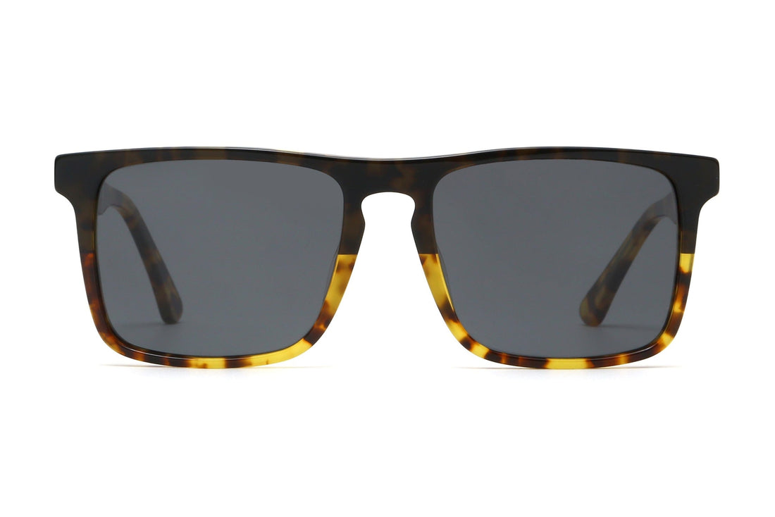 Felix, Yellow Tortoise Rectangle Sunglasses - Front