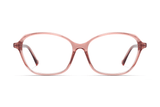 Glee Pink, Geometric Pink Acetate Glasses - Front