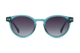 Flash, Clear Blue Round Sunglasses - Front