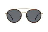 Aspen Gold, Round Double Bridge Sunglasses - Front