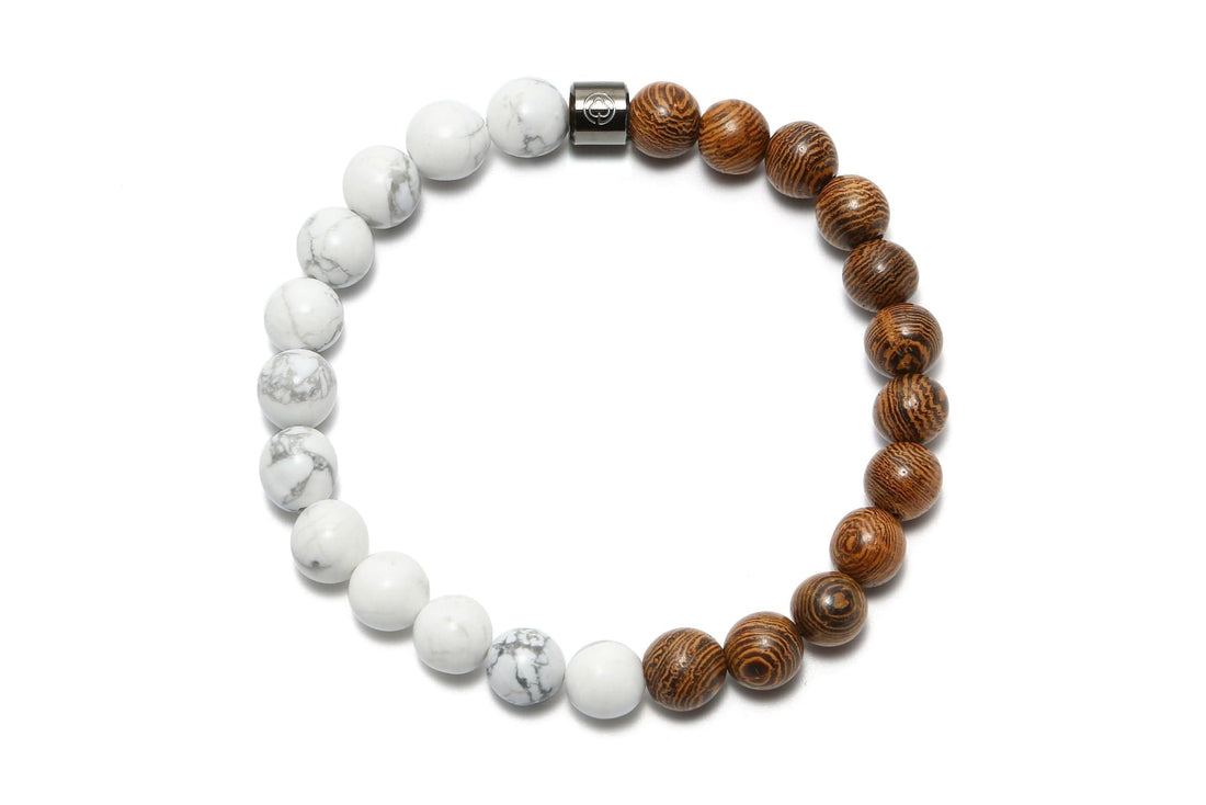 Oak & Marble Bead Bracelet