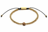 Gold Bead Bracelet Macrame