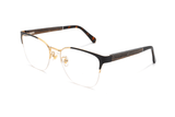 Enchanted Gold, Semi Rimless Cat Eye Glasses - Angled