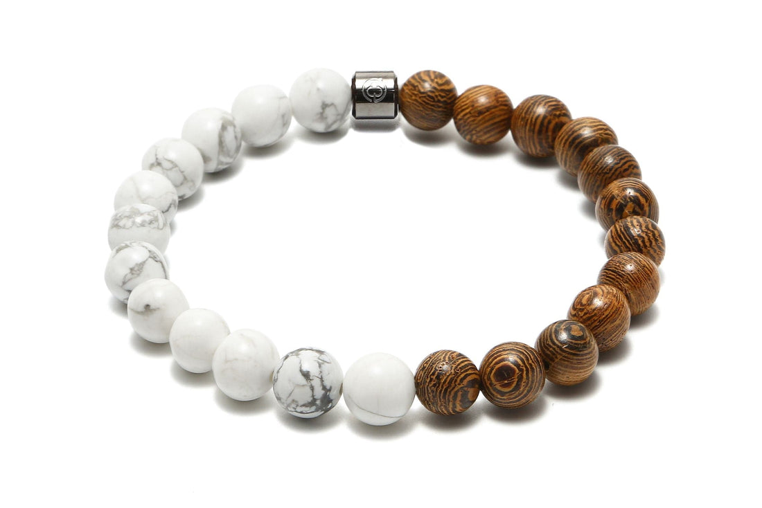 Oak & Marble Bead Bracelet