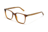 Marvel Brown, Oversized Square Brown Acetate Glasses - Angled