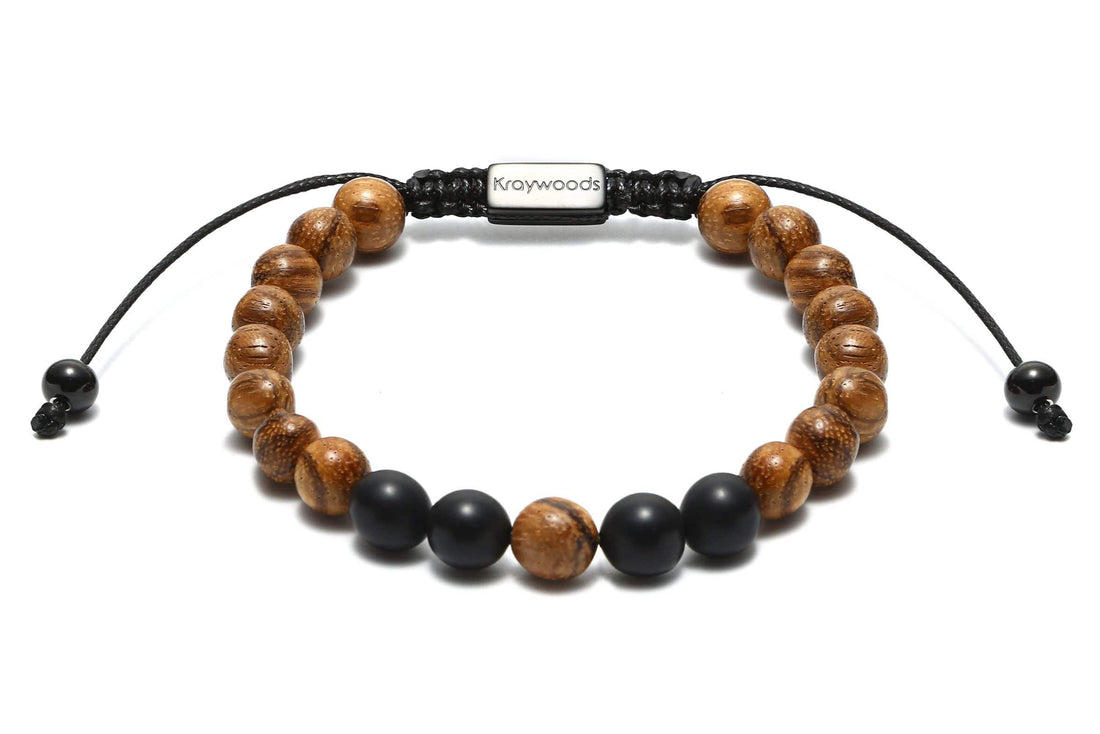 Oak Wood Bead Bracelet Macrame