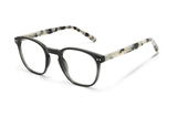 Dare Black, Retro Square Black Acetate Glasses - Angled