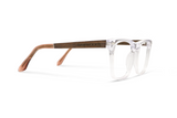 Grace Clear, Square Clear Acetate Glasses - Side