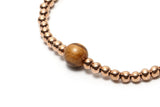 Rose Gold Bead Bracelet Macrame