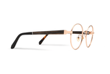 Joy Rose Gold, Rose Gold Metal Round Glasses - Side