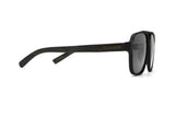 Parker, Black Oversized Aviator Sunglasses - Side