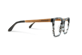 Trust Grey, Grey Acetate Square Glasses - Side