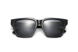 Ava, Black Oversized Square Sunglasses - Folded