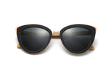 Willow, Black Oversized Cat Eye Sunglasses - Folded