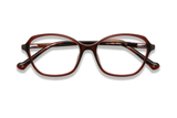 Glee Red, Geometric Red Acetate Glasses - Folded