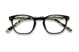 Dare Black, Retro Square Black Acetate Glasses - Folded