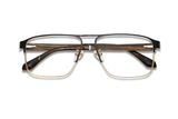 Euphoria, Retro Rectangle Gold Metal Glasses - Folded