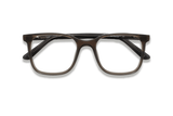 Marvel Grey, Oversized Square Grey Acetate Glasses - Folded