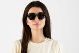 Woman wearing Meteor, Tortoise Brown Octagon Sunglasses