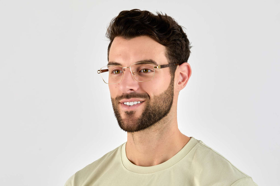 Man wearing Fair Gold Eyeglasses