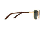 Arlo, Gold Retro-Square Sunglasses - Side