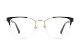 Enchanted Silver, Semi Rimless Cat Eye Glasses - Front