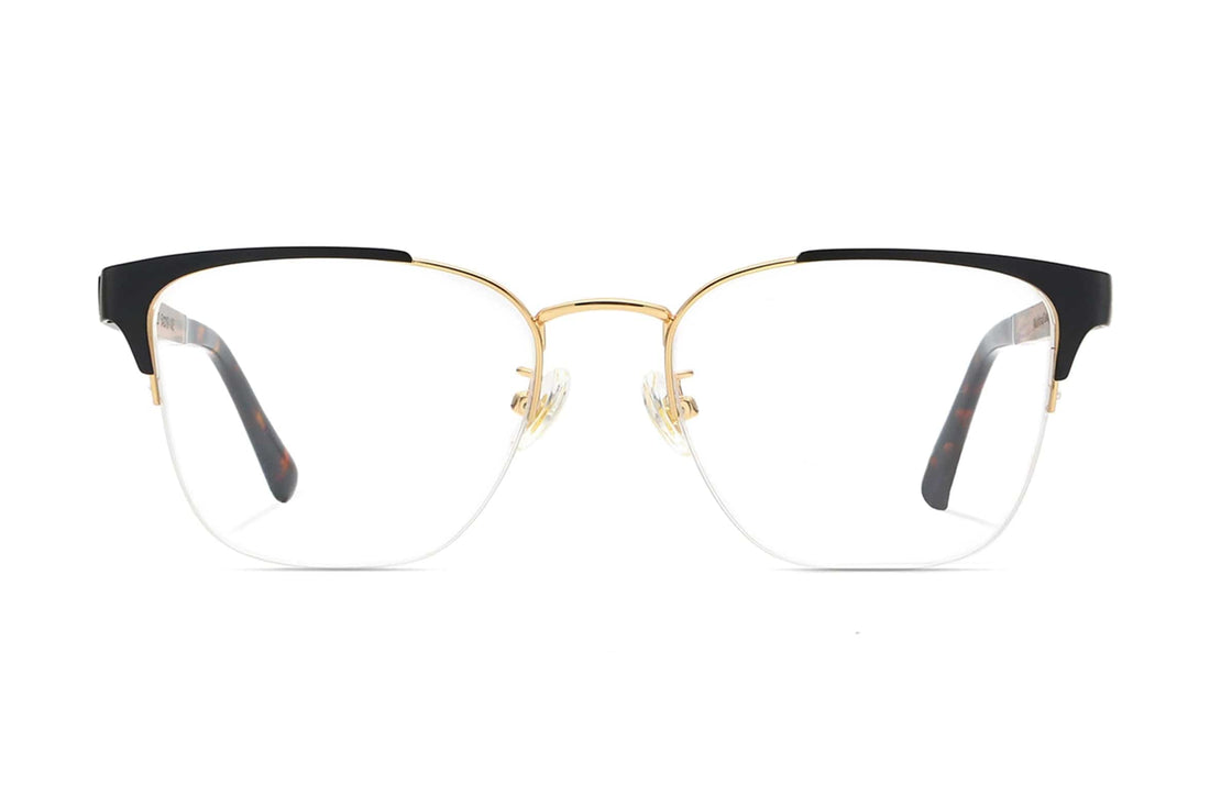 Enchanted Gold, Semi Rimless Cat Eye Glasses - Front