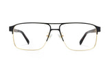 Euphoria, Retro Rectangle Gold Metal Glasses - Front