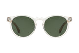 Funk, Round Clear Frame Green Lens Sunglasses - Front