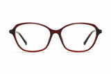 Glee Red, Geometric Red Acetate Glasses - Front