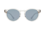 Groove, Round Clear Frame Reflective Sunglasses - Front