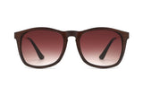 Hazel, Gradient Brown Square Sunglasses - Front