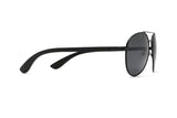 Leo, Black Aviator Sunglasses with Polarized Lens - Side