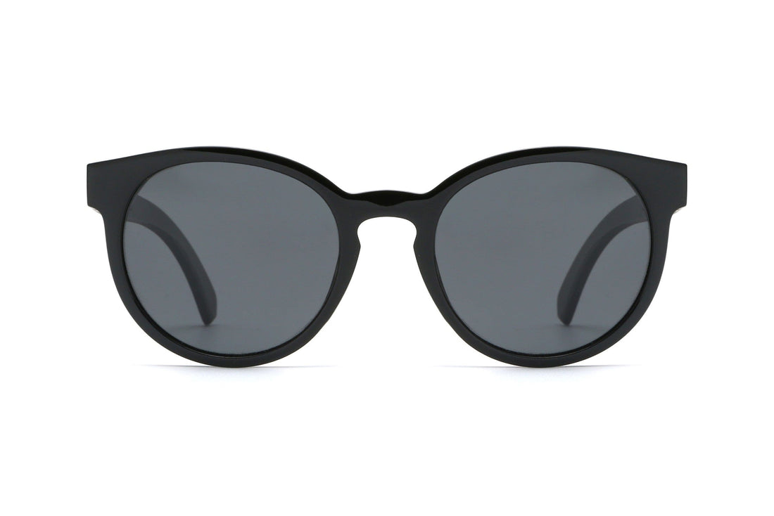 Luxy, Black Round Polarized Sunglasses - Front