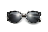 Luxy, Black Round Polarized Sunglasses - Folded