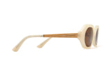 Mia Ivory, Ivory Octagon Geometric Sunglasses - Side