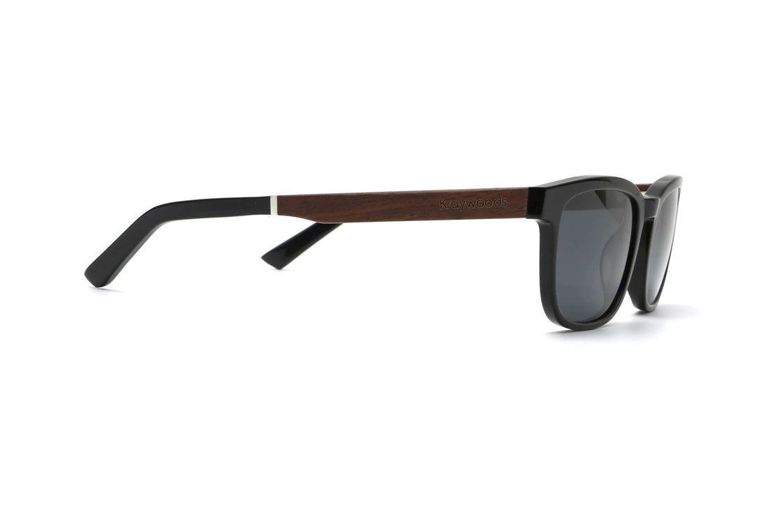 Scott, Black Small Rectangle Sunglasses - Side