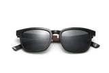 Scott, Black Small Rectangle Sunglasses - Folded