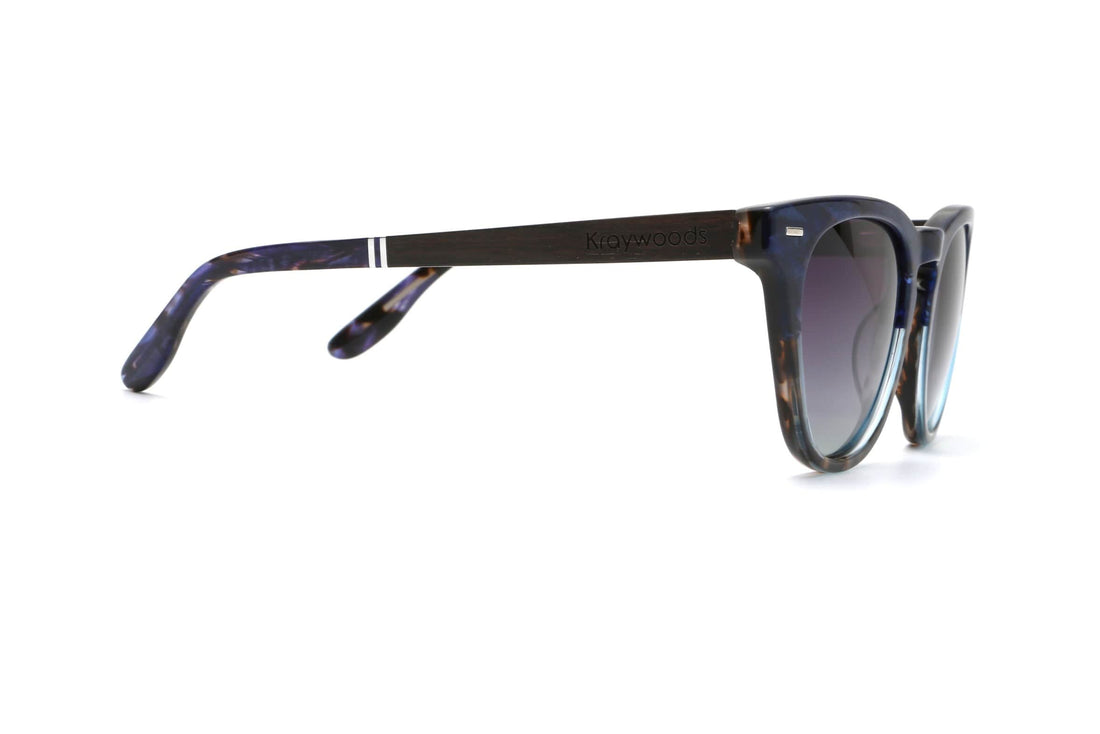 Sky, Blue Tortoise Cat Eye Sunglasses - Side