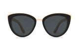 Willow, Black Oversized Cat Eye Sunglasses - Front